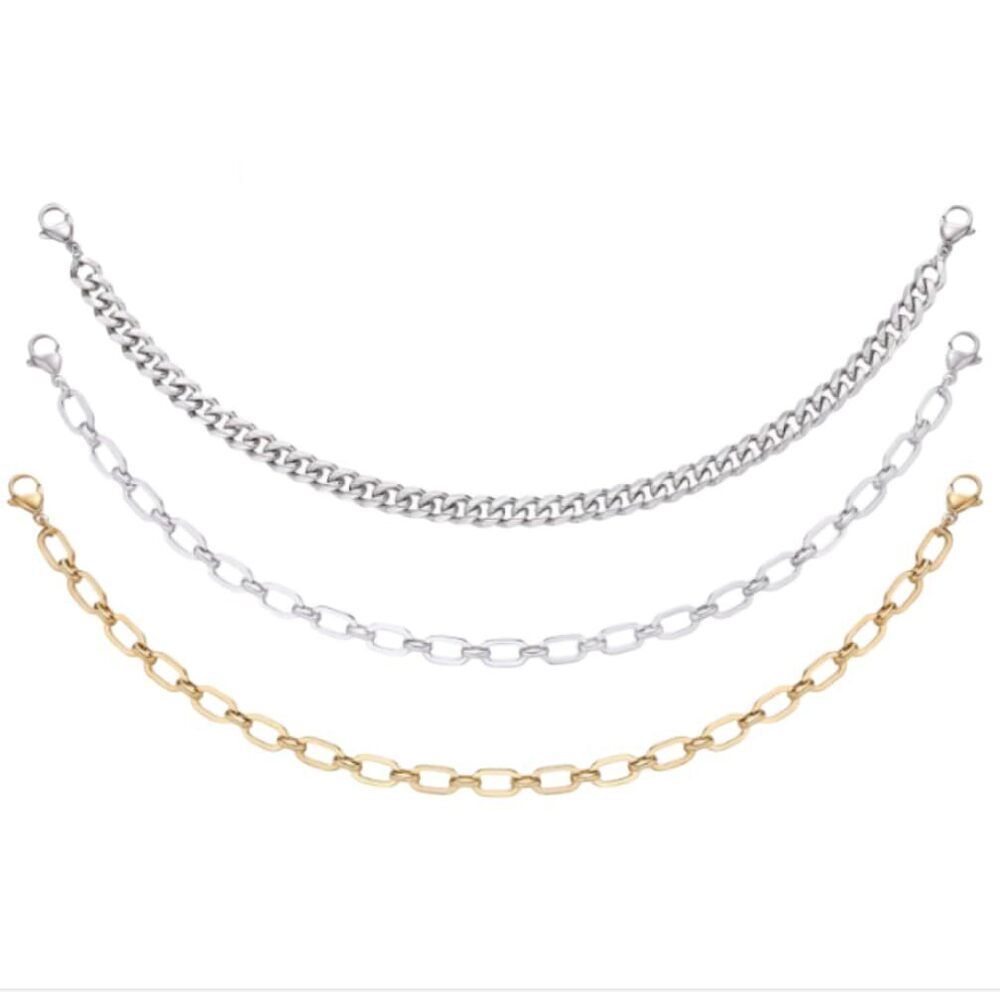 1243 Trucker Hat Chains, Pearl and Metal DIY Hat Bill Decoration Chain Bulk